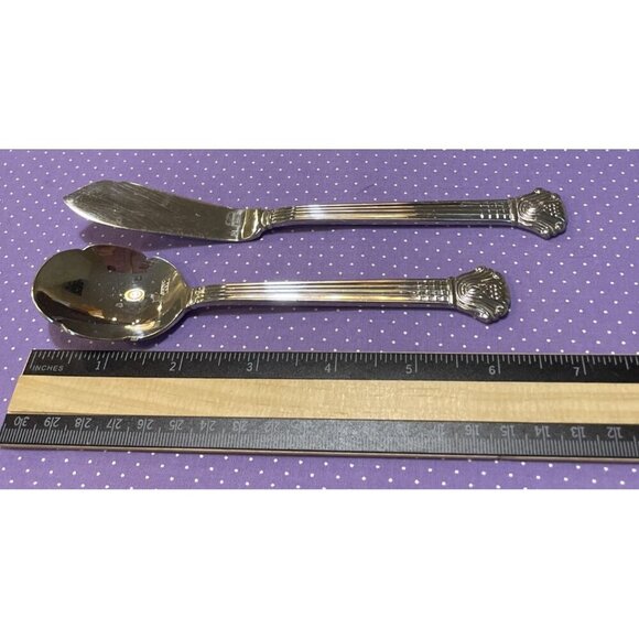 Retroneu Avignon Vendome 18/10 Stainless Korea Butter Knife Sugar Shell Spoon - Picture 4 of 4